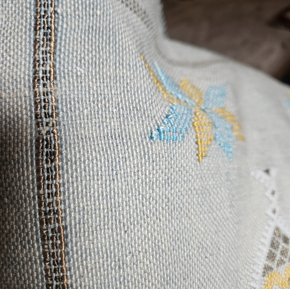 Jenna Bee for Free People Moroccan Cactus Silk Tote Gray-Blue - Picture 8 of 11